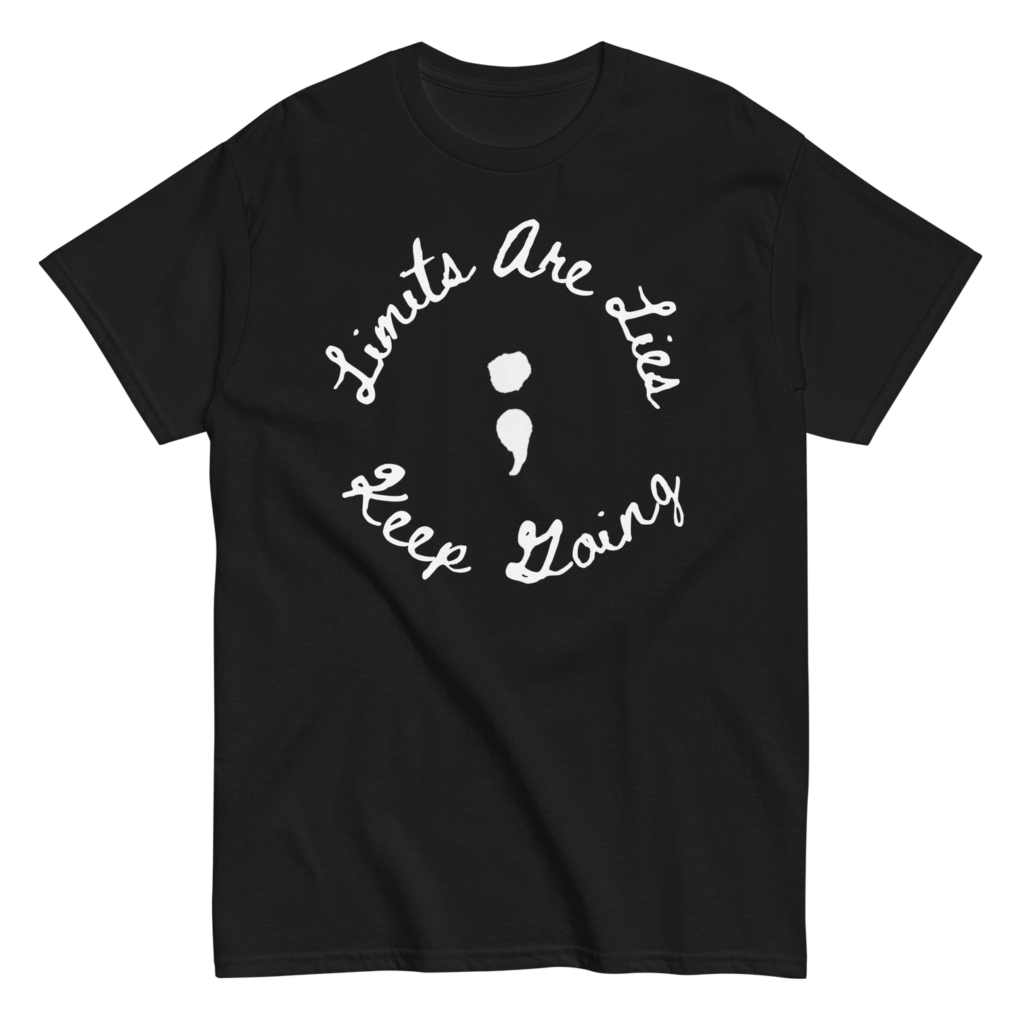 Limits Are Lies "Keep Going" Mental Health Awareness Tee (White)