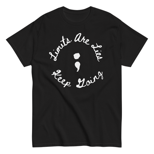 Limits Are Lies "Keep Going" Mental Health Awareness Tee (White)