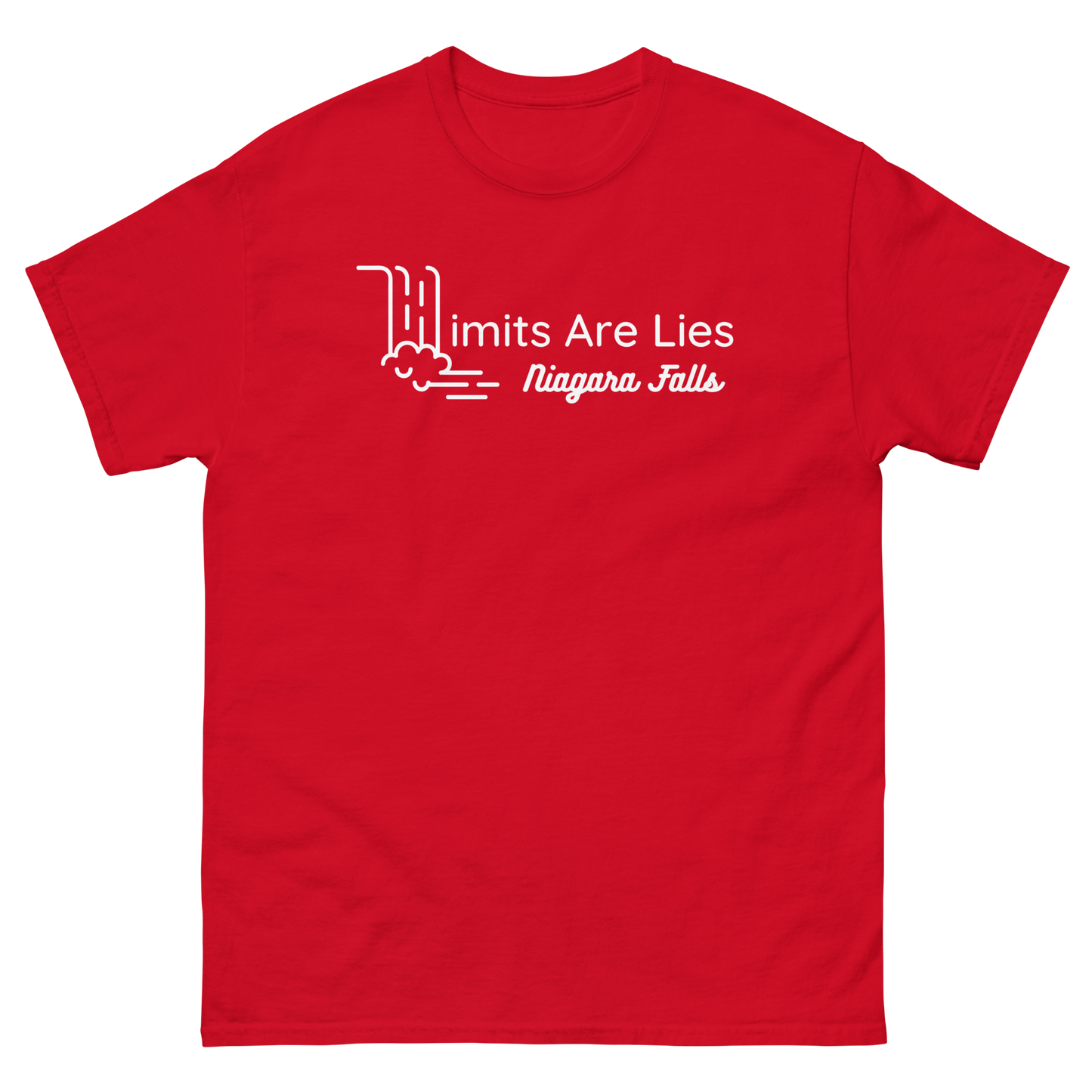 Limits Are Lies Niagara Falls Graphic Tee (White)