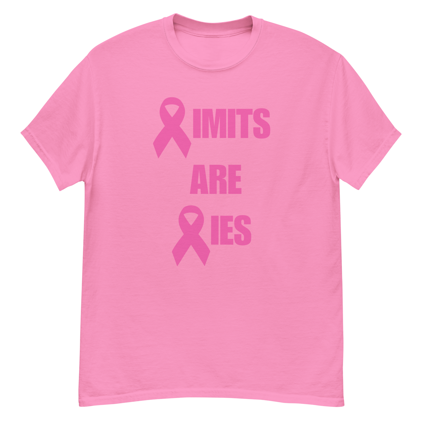 Limits Are Lies Breast Cancer Awareness Tee