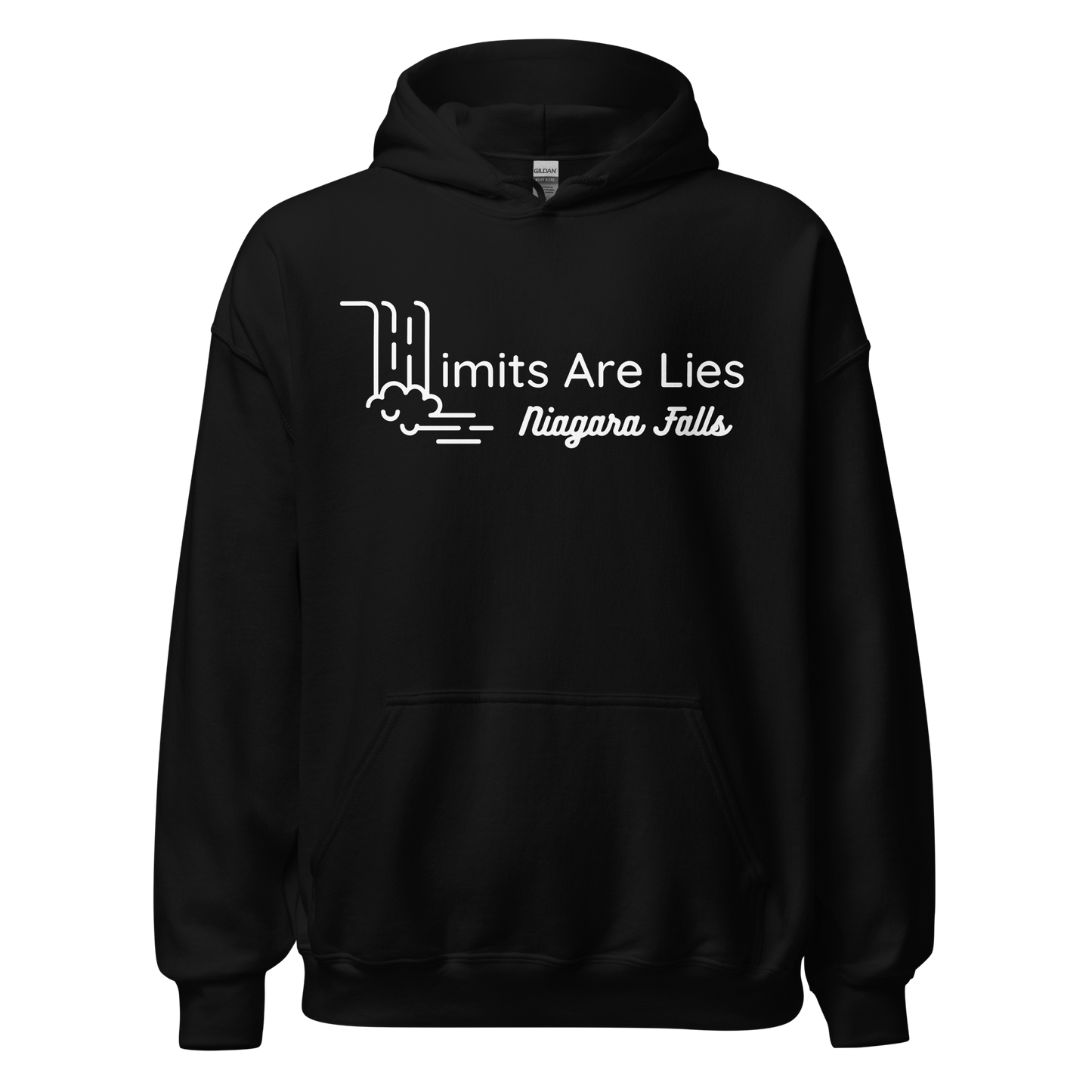 Limits Are Lies Niagara Falls Hoodie (White)