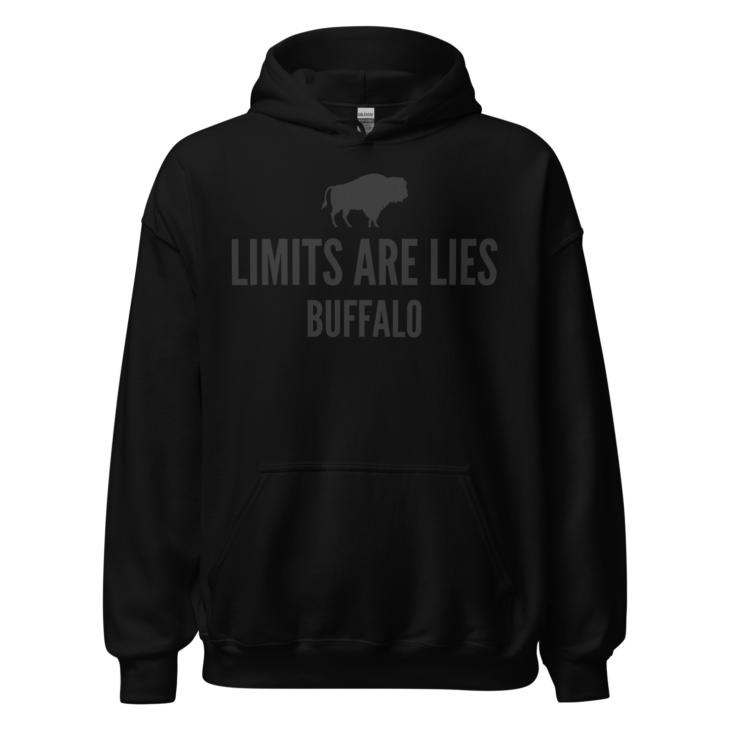 Limits Are Lies Buffalo Hoodie (Black)