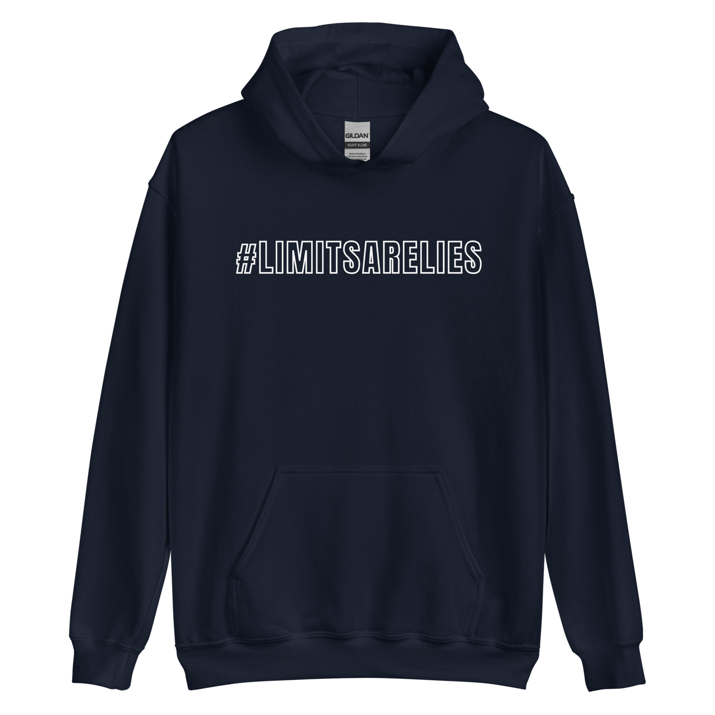 #LIMITSARELIES "Outline" Logo Hoodie (White)