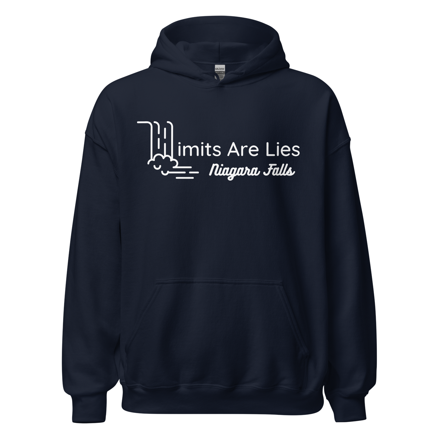 Limits Are Lies Niagara Falls Hoodie (White)