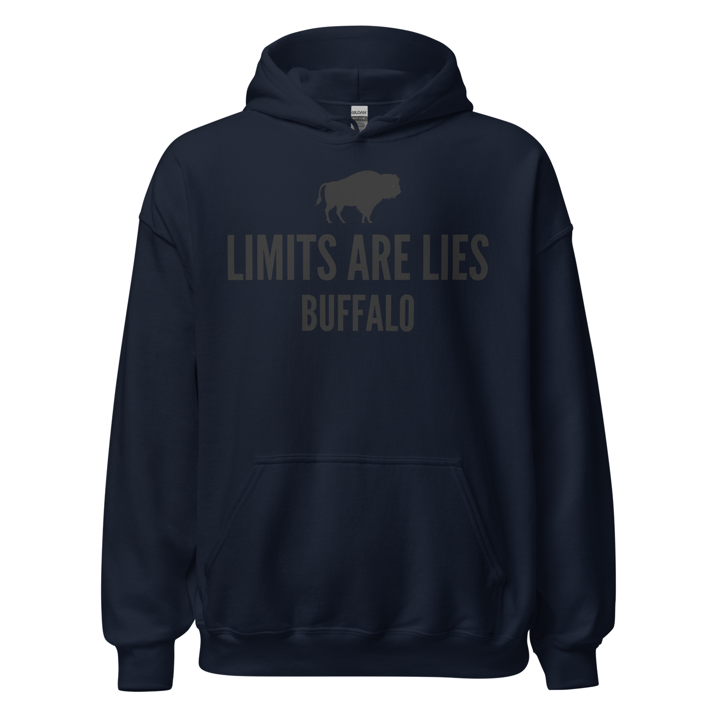 Limits Are Lies Buffalo Hoodie (Black)