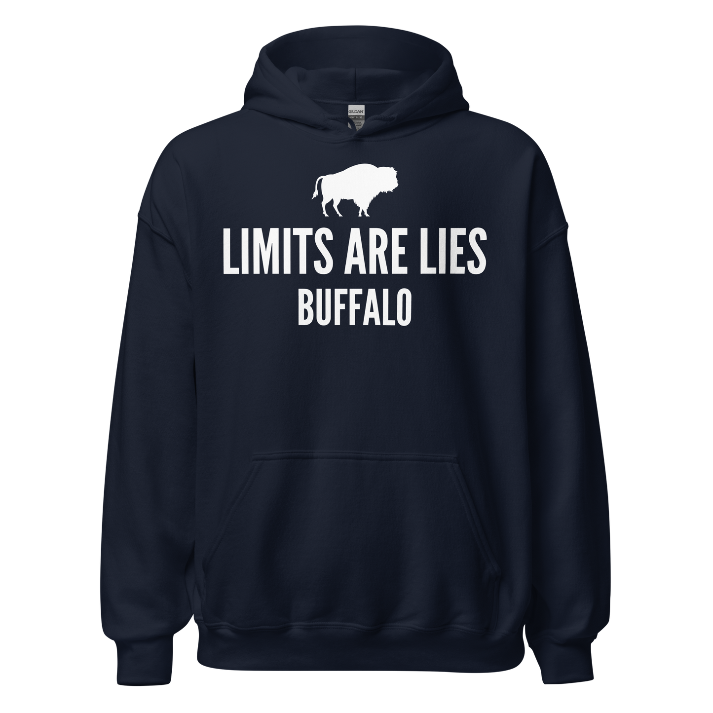 Limits Are Lies Buffalo Hoodie (White)