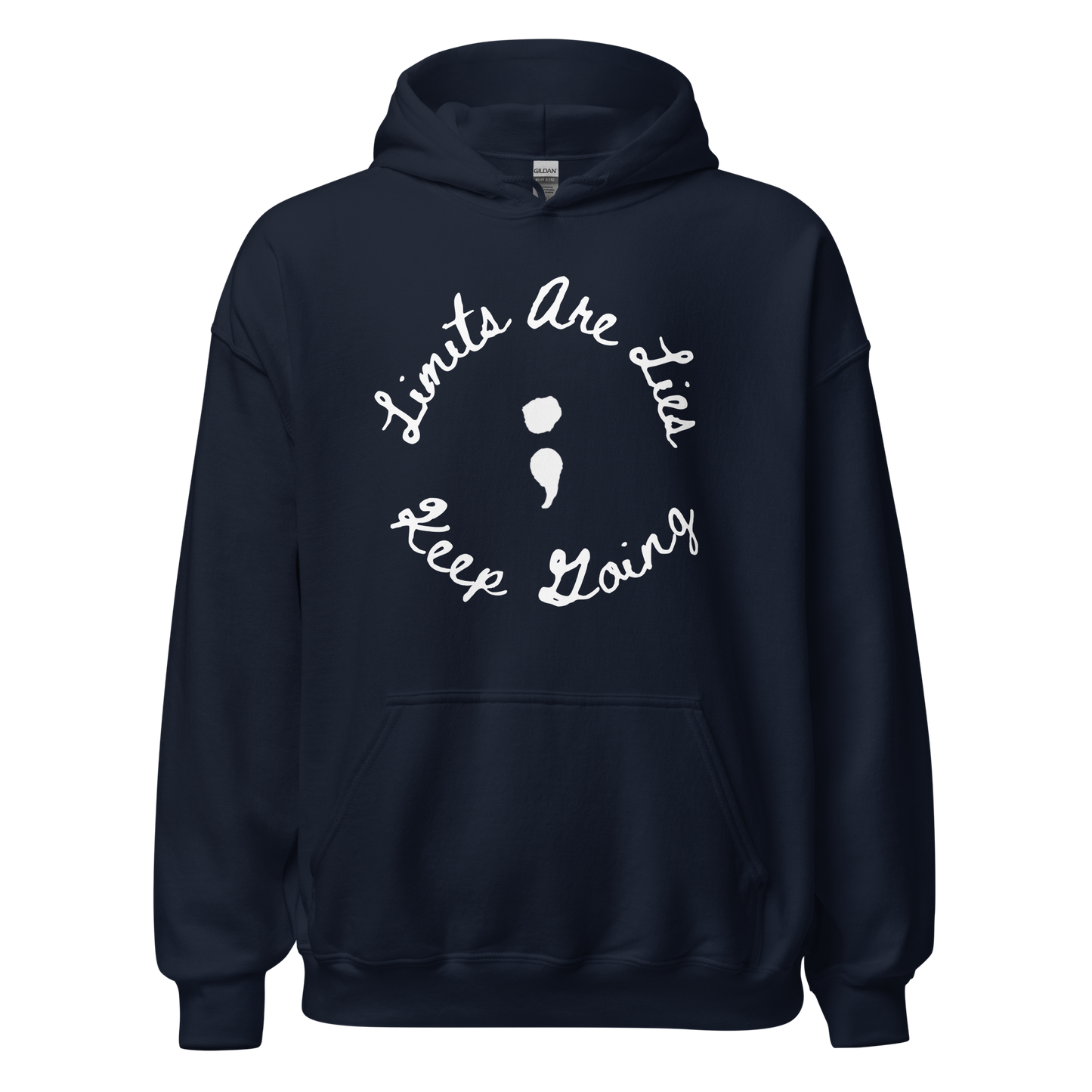 Limits Are Lies "Keep Going" Mental Health Awareness Hoodie (White)