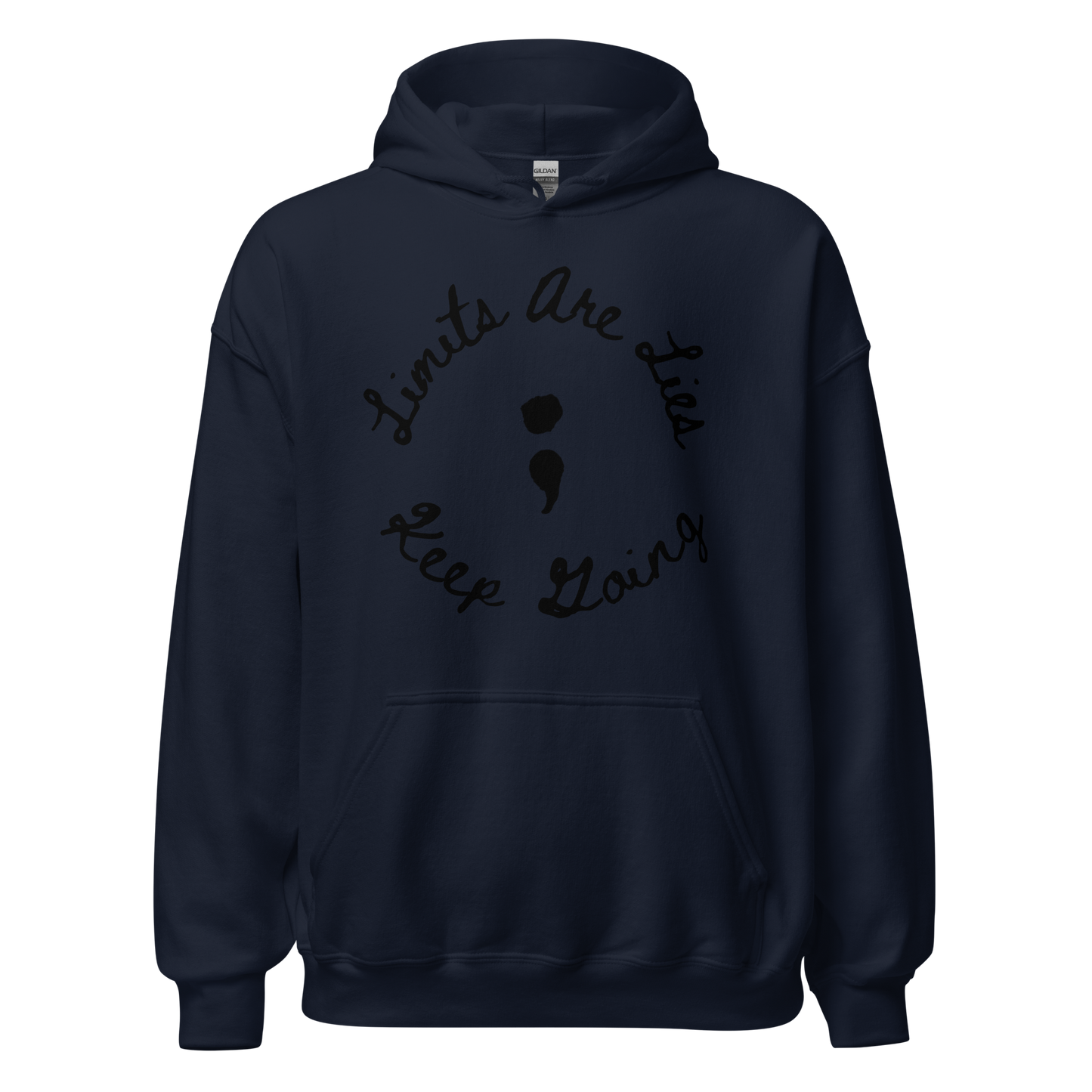 Limits Are Lies "Keep Going" Mental Health Awareness Hoodie (Black)