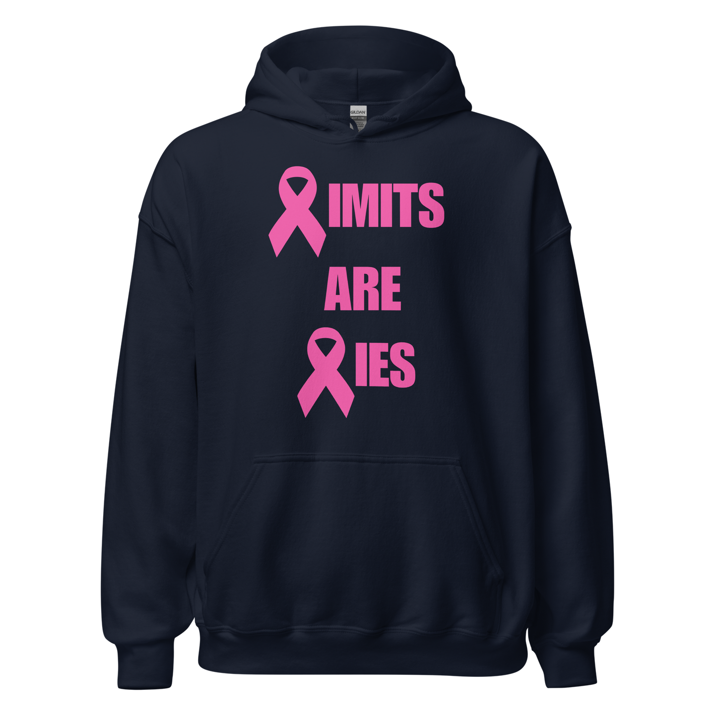 Limits Are Lies Breast Cancer Awareness Hoodie