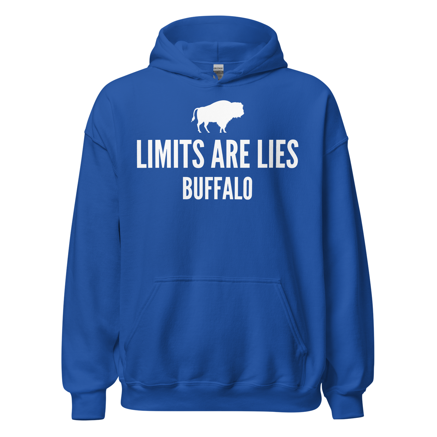 Limits Are Lies Buffalo Hoodie (White)