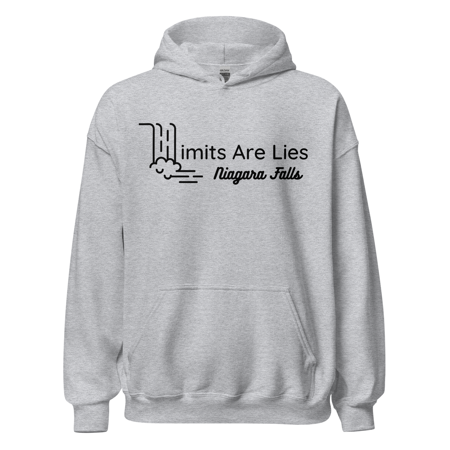 Limits Are Lies Niagara Falls Hoodie (Black)