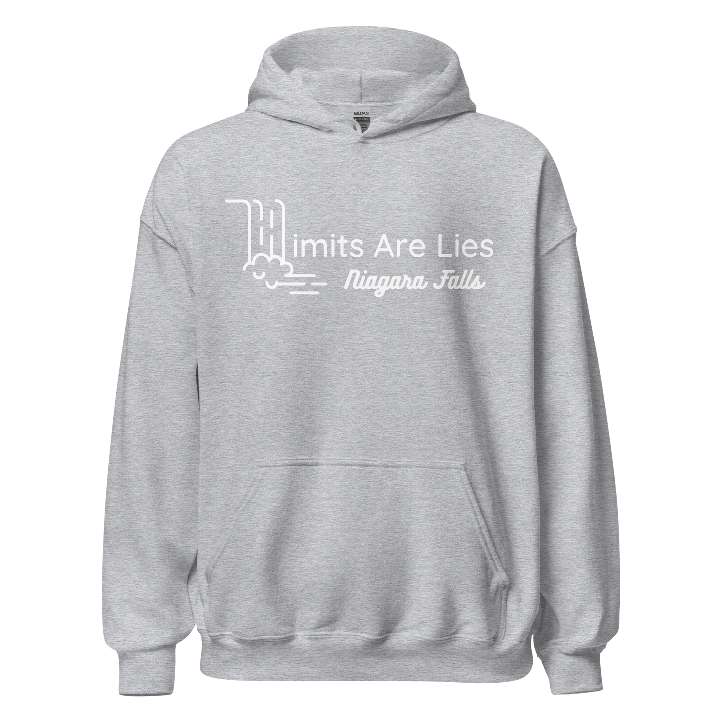 Limits Are Lies Niagara Falls Hoodie (White)