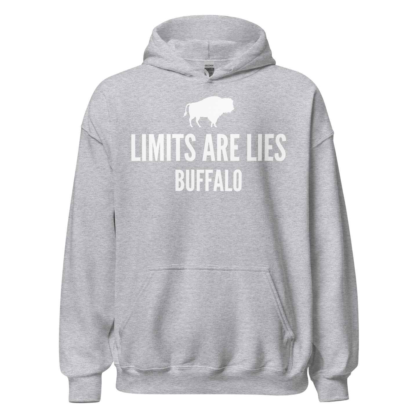 Limits Are Lies Buffalo Hoodie (White)